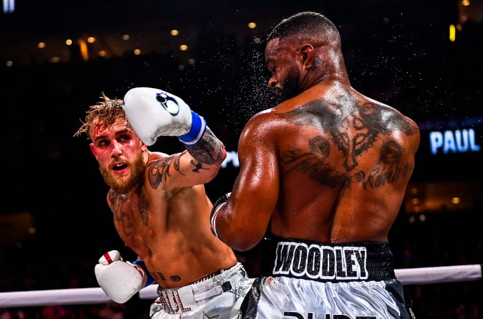 Paul’s win over Woodley in their 2021 rematch ended with one of the most devastating knockouts of the year.